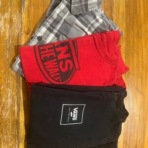 Vans Big Boys long sleeve shirt bundle